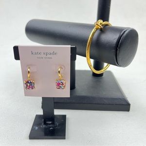 Kate Spade New York Glittery Earrings and Sailor’s Knot Bangle Hinge Bra…